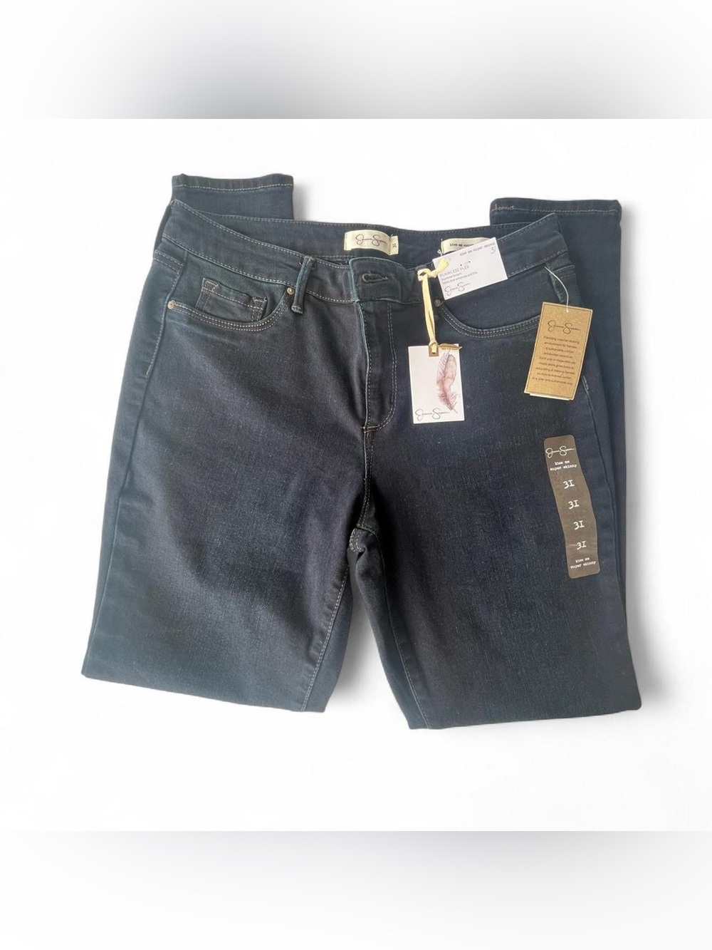 NWT Jessica Simpson Kiss Me Super Skinny Jeans Size 31 Streetwear Western Denim